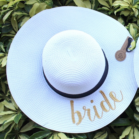 NWT Bride Tribe Beach Floppy Sun Hats (Set of 7) - Picture 4 of 5